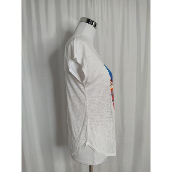 Milly for Design Nation Capri Italia top cap sleeve graphic tee XS - Picture 8 of 8